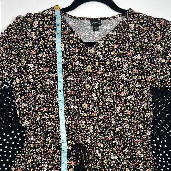 Art Class Floral and Polka Dot Kids Dress - Picture 10 of 11